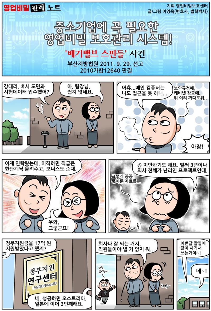 중소기업에 꼭 필요한 영업비밀 보호관리 시스템!