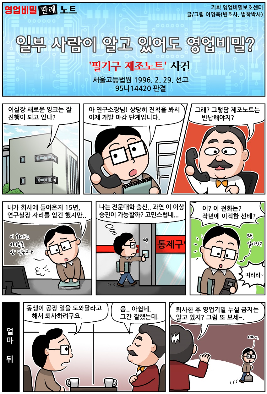 일부 사람이 알고 있어도 영업비밀?