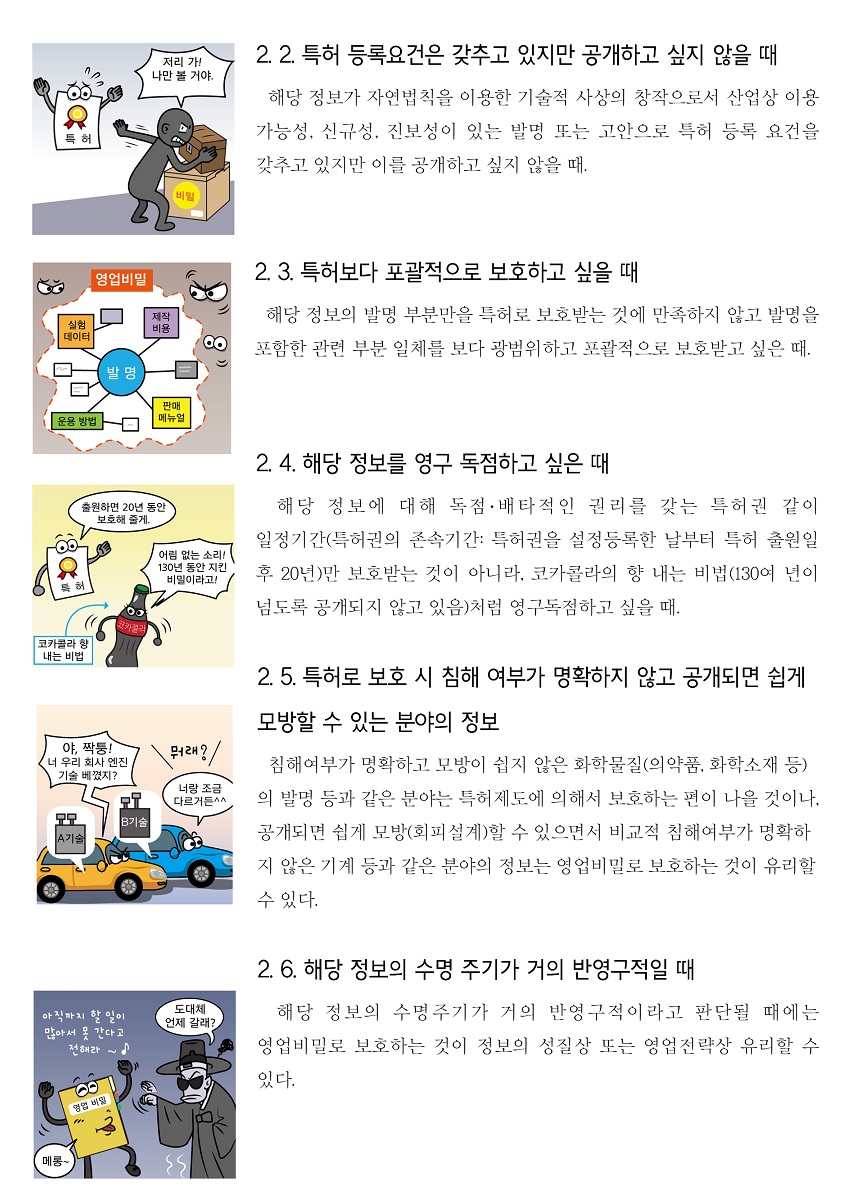 영업비밀로 관리할 정보 선정하기