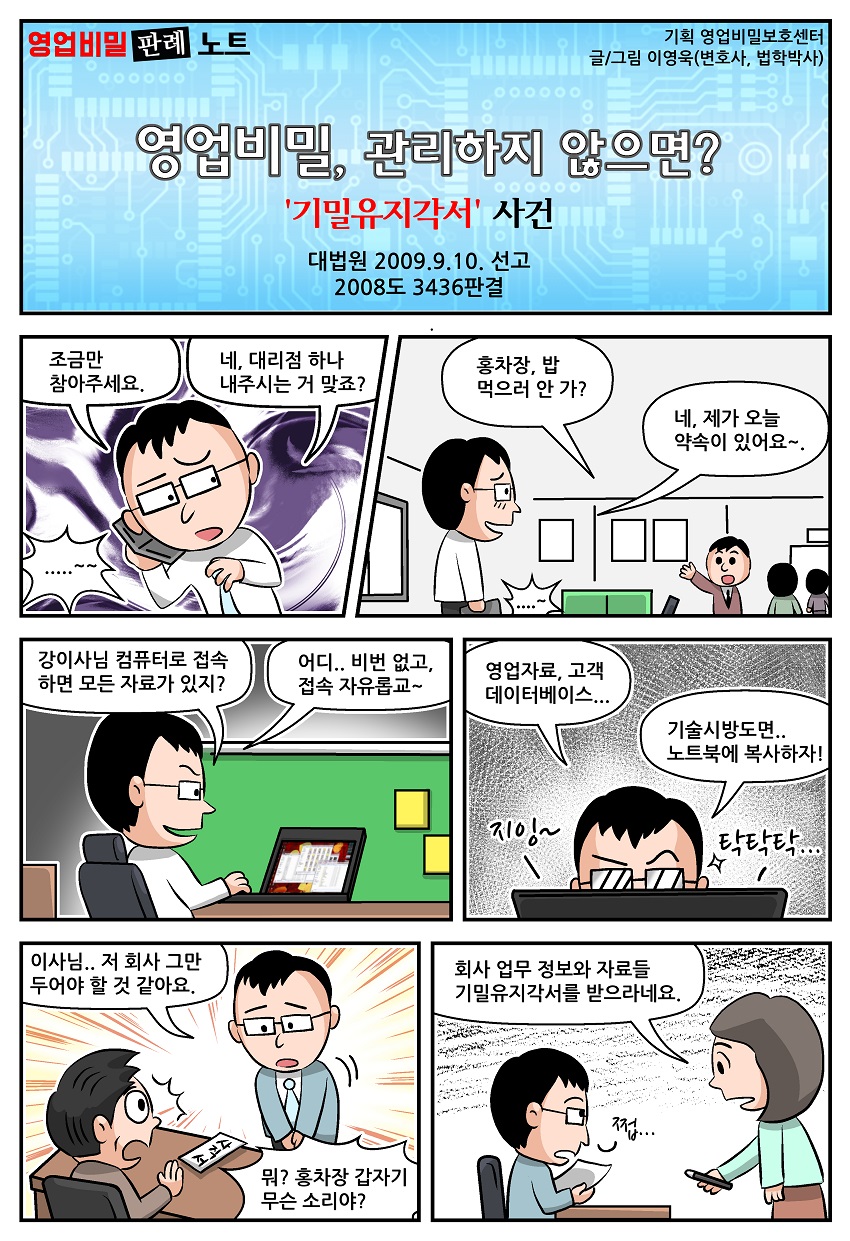 영업비밀, 관리하지 않으면?